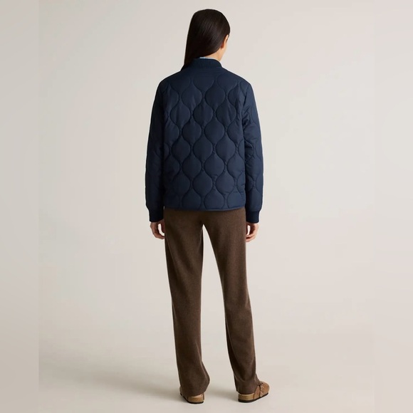 like new EUC quince featherless quilted puffer bomber jacket sz XS black - Picture 11 of 15